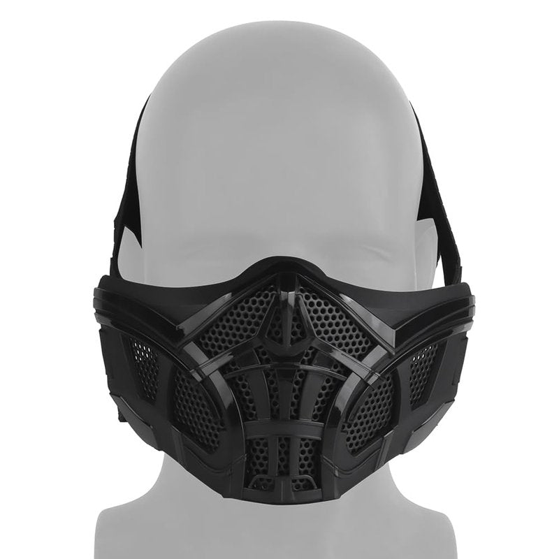 Halloween Scorpion Half Face Mask, Inner Silicone Breathable Airsoft Mask for Men/Women Costume Cosplay Party
