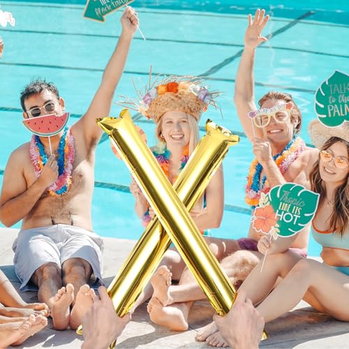 24 Pcs Gold Thunder Sticks - Inflatable Cheering Noise Makers