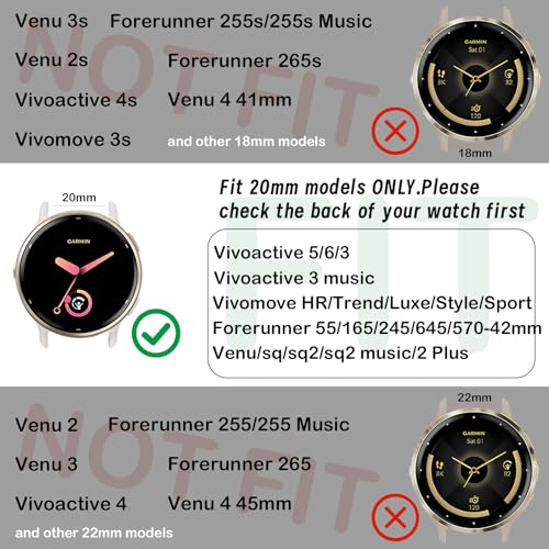 20mm Magnetic Braided Nylon Band Compatible With Garmin Vivoactive