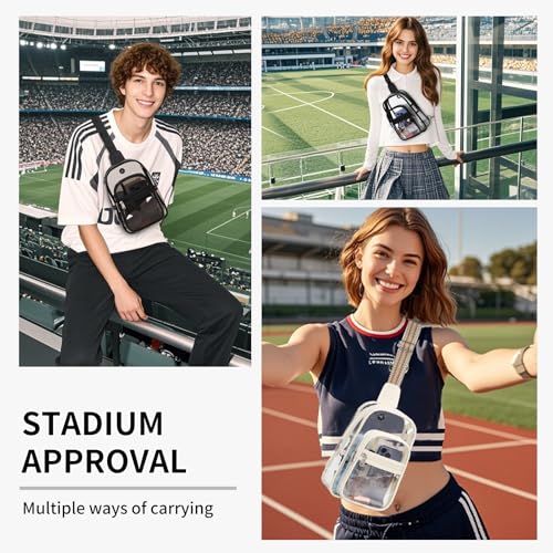 Clear Stadium Bag - Waterproof TPU Backpack Purse for Events