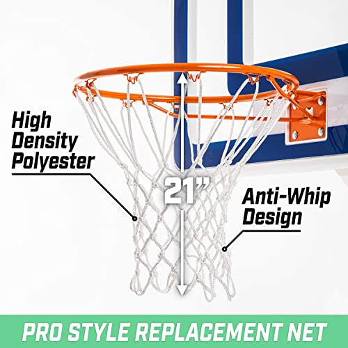 Heavy Duty Basketball Net Replacement - 12 Loops, All-Weather