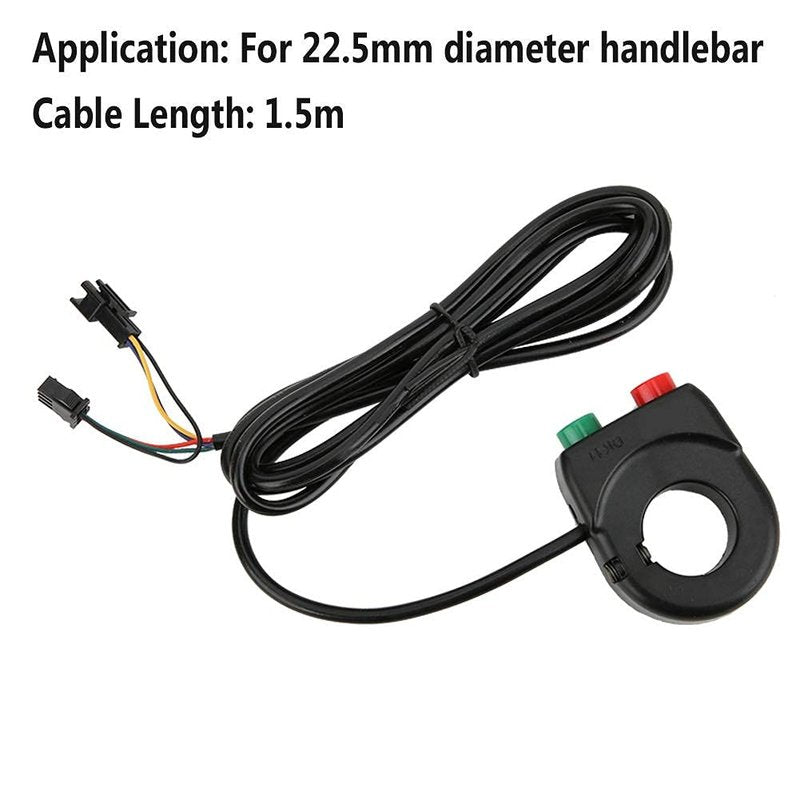 VGEBY 2 in 1 Push Button Switch Motorcycle Handlebar Headlight Switch Handle Scooter Electric
