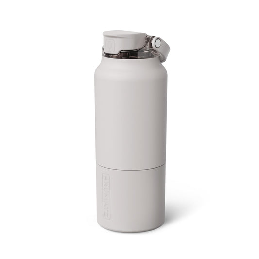 BrüMate Rise 35oz Water Bottle With 100% Leakproof Covered Silicone Straw | Insulated Stainless Steel Water Bottle With Removable Straw | Fast Flow | Soft Sip Silicone Spout | BPA-Free (Dune)