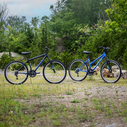 Mountain Bike - 26 Inch Matte Black, 21-Speed, Front Suspension
