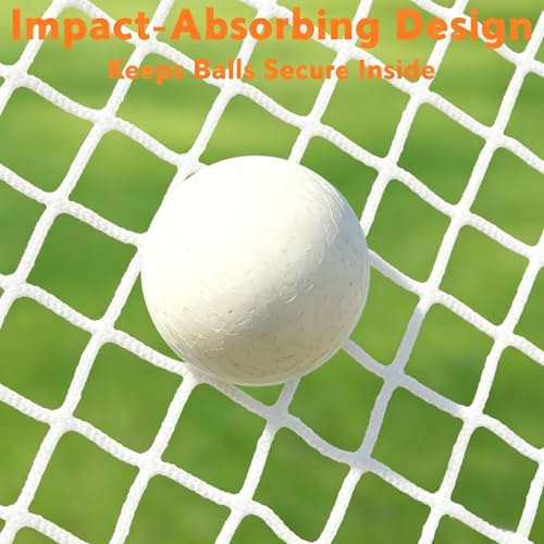 Lacrosse Net Replacement - 3.5mm White, Fits 6'x6'x7' Goals
