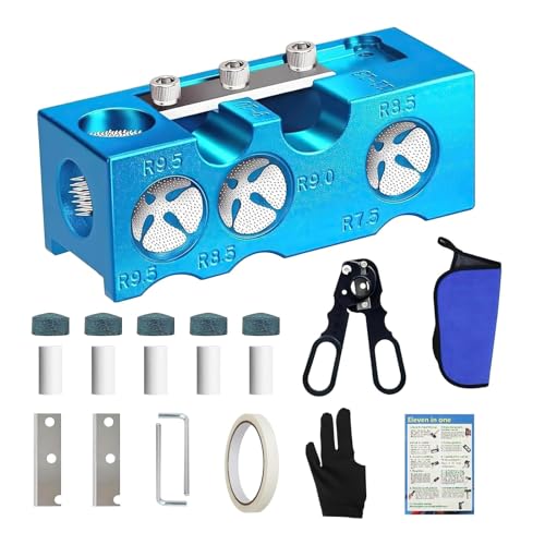 11-in-1 Pool Cue Tip Repair Kit with Shaper & Trimmer for Billiards