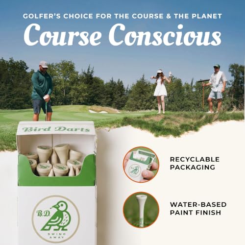 Bamboo Golf Tees - 18 Units in Cigarette-Style Pack