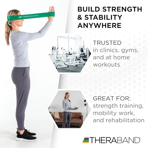 Resistance Band Loop - Heavy Green 12 Inch for Exercise & Therapy