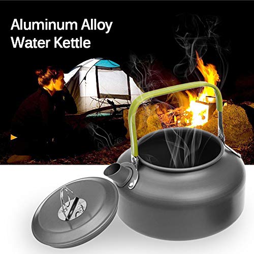 DoorSlay 0.8L Camping Kettle Tea & Coffee Pot Portable Aluminum with Foldable Handle