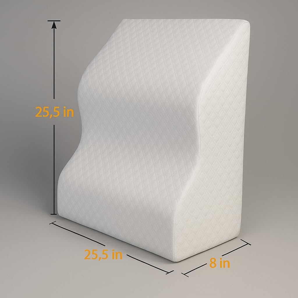 Aeris Wedge Pillow - Memory Foam Bed Wedge for Post-Surgery Recovery | Comfortable Incline Cushion for Snoring Relief