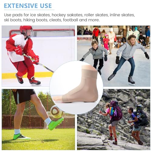 Nuanchu Ice Skating Socks with Gel Pads - Unisex Lace Bite Support, 2 Pairs