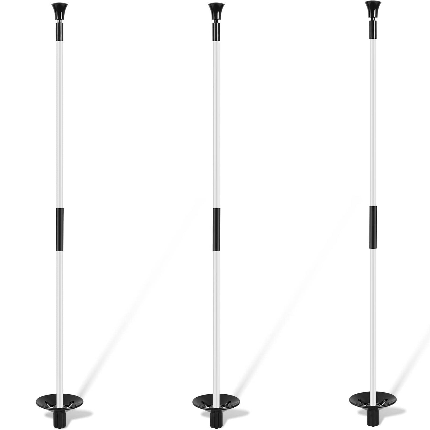 Lewtemi Set of 3 Golf Flagstick Portable Detachable Putting Green Flag Stick Fiberglass 2-section Pole Pin Flagpole for Chipping Greens Practice Golf Course Backyard Indoor Outdoors, 3 Feet