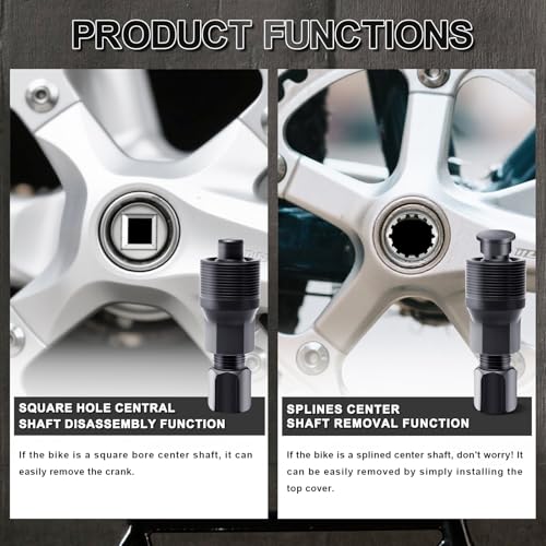 Bicycle Crank Puller Tool for Square Taper and Splined Crank Arms