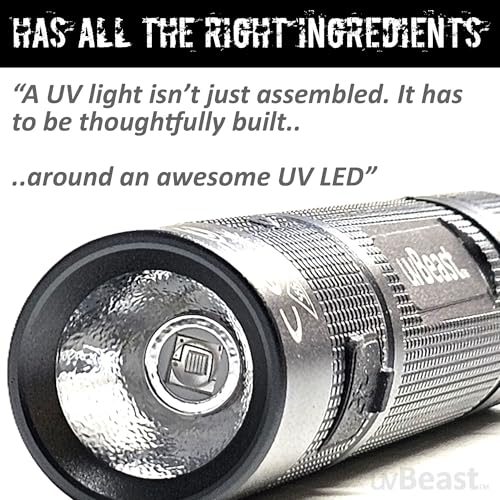 uvBeast V3 Mini 385-395nm UV Flashlight Portable Black Light