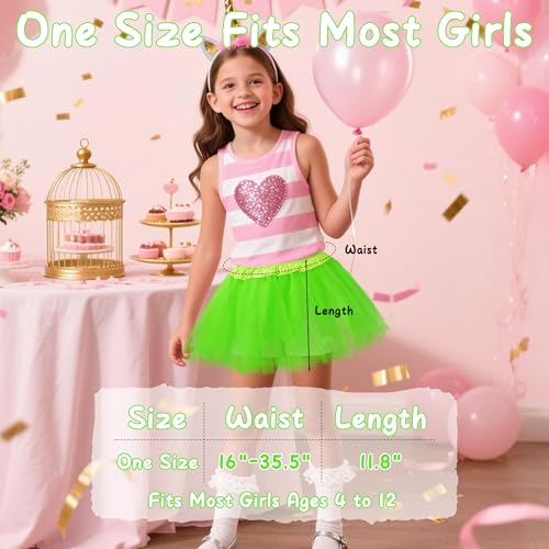 Toddler Tutu Skirt - 3 Layer Neon Green Ballet Dress
