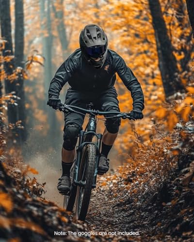 Full Face Mountain Bike Helmet - Lightweight Matte Black, Medium