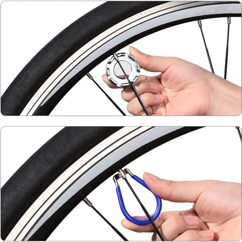 4-Piece Bicycle Spoke Wrench & Tire Lever Set - Wheel Tension Adjustment Tool