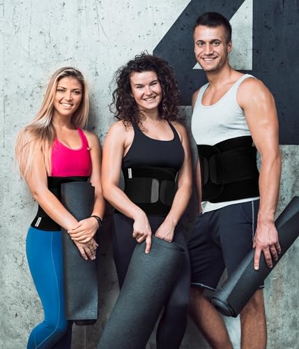 Men's Waist Trainer Compression Shapewear Sweat Belt - Medium Black