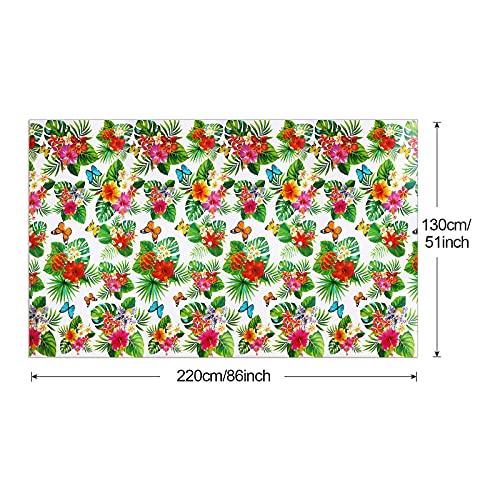 Hawaiian Luau Tablecloths - 3 Pack Disposable Table Covers
