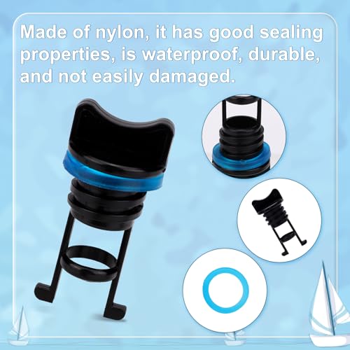 Kayak Drain Plugs - 2pcs Blue Nylon Boat Drain Stoppers