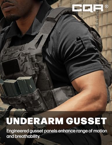 Quick Dry Tactical Polo Shirt - Lightweight Breathable Outdoor Golf Shirt