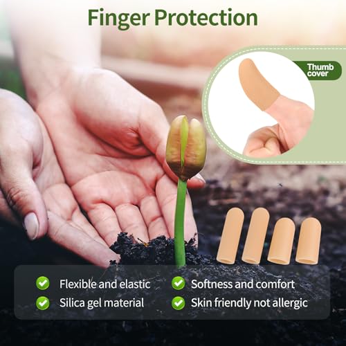 Silicone Finger Protectors - 4 Medium & 16 Small Gel Cots