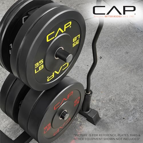 Heavy-Duty Olympic Bumper Plate Storage Rack with Barbell Holders - 4-Plate Posts / 2 Bar Holders / Gray