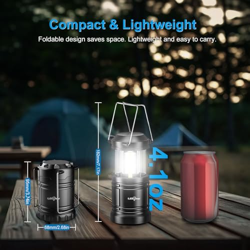 LED Camping Lantern - Battery Operated, 2 Pack - Modern