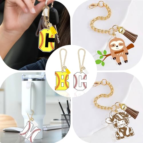 Personalized A-Z Water Bottle Letter Charm - Highland Cow