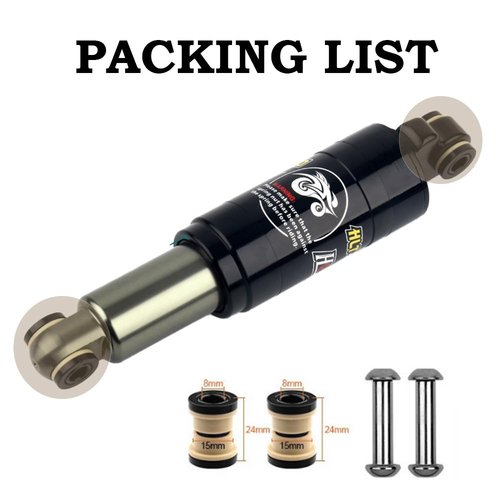 Inkesky Bike Rear Shocks with Coil Spring, Suspension Absorber for Mountain Bike/MTB/eBike (150mmx550lbs)