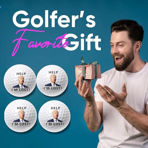 4 Pcs Funny Golf Balls for Birthday, Father’s Day Christmas Novelty