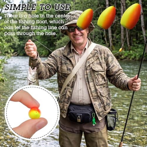 Fishing Floats - 60 Pieces Foam Snell Indicators - Red Yellow Medium
