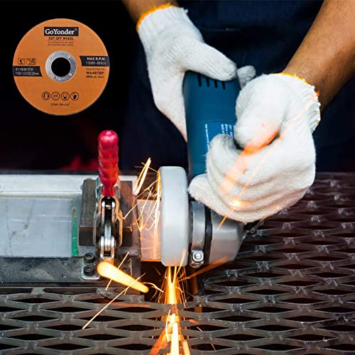 GoYonder 10 Pack 4.5" Cutting Wheel for Metal, Stainless, Steel 4-1/2" x 0.045 x 7/8-Inch Ultra Thin Cut-Off Wheel for Angle Grinders