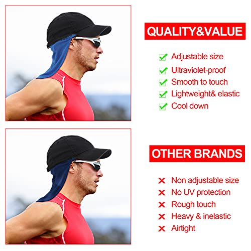 Neck Cover for Sun Protection - Black, Dark Gray, Royal Blue, White