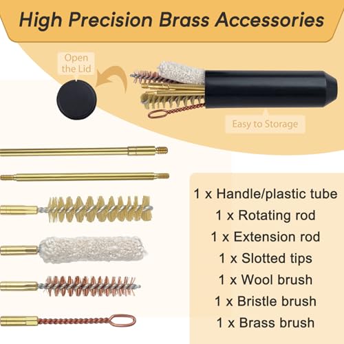 9mm Pistol Cleaning Kit - 7 in 1 Gun Cleaning Kit with Rod