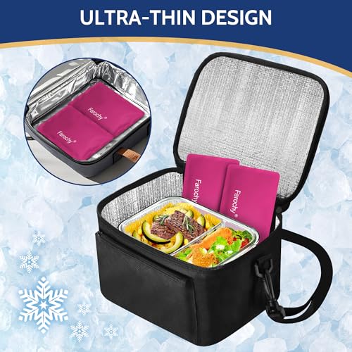 Reusable Ice Packs for Lunch Boxes, 2Pcs Soft Cooler Gel Pack