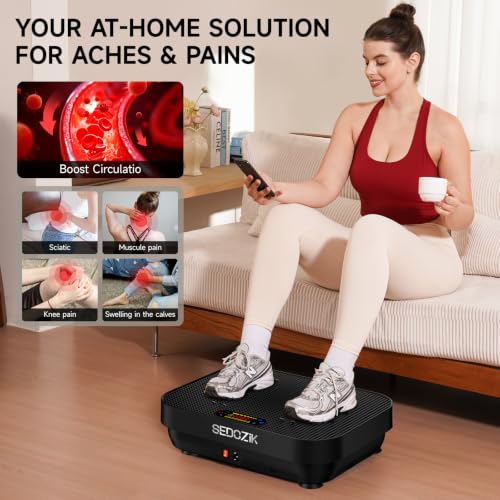 Vibration Plate for Lymphatic Drainage with Bluetooth - 450 Lbs Capacity