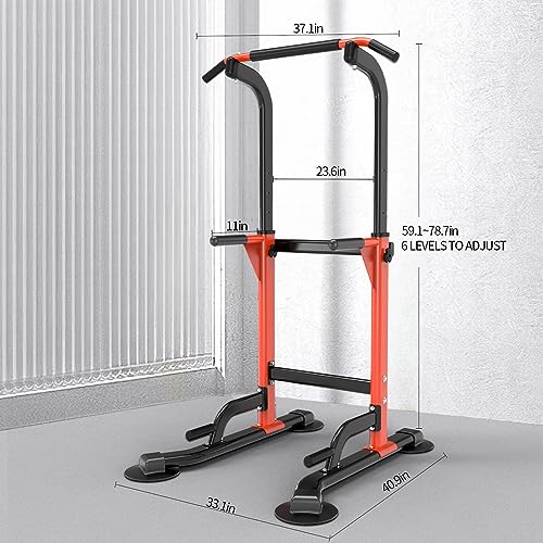 Pull-Up Dip Station - 350 lb Weight Capacity - Orange