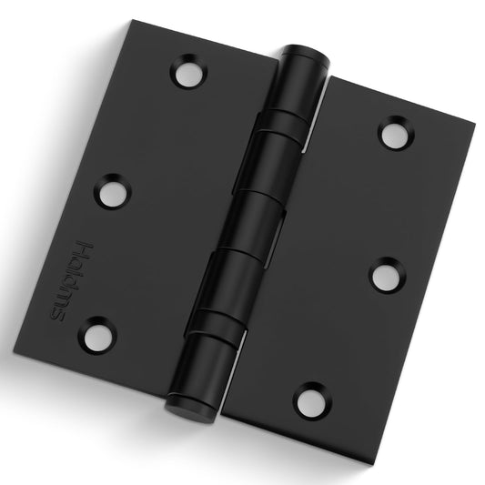 Haidms 3 Pack Stainless Steel Ball Bearing Hinges 3.5 Inch Black Door Hinges, Square Corner Heavy Duty Hinges for Interior Exterior Doors No Squeak and Non Removable Pin