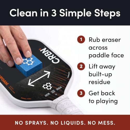 Paddle Eraser for Pickleball - Black, 1-Pack - Fast & Easy Cleanup