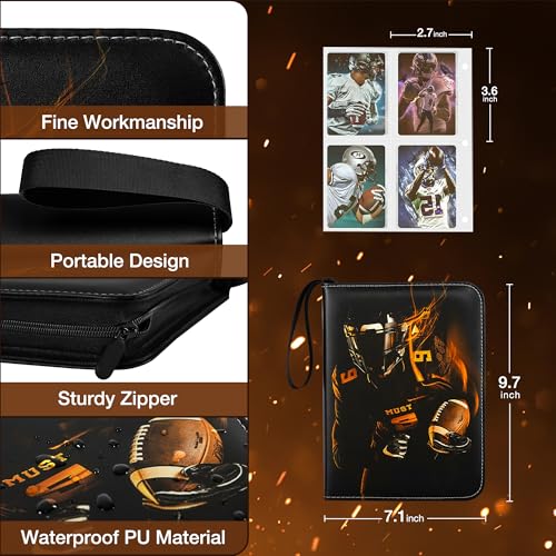 RONMONG Football Card Binder 440 Pockets, Sports Trading Card Album, Football Style