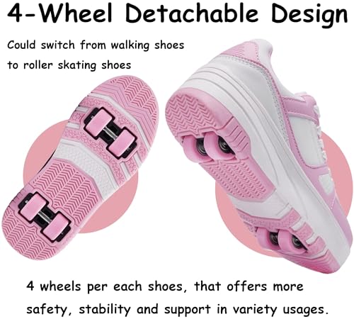 Detachable Wheeled Roller Skate Shoes for Kids and Teens