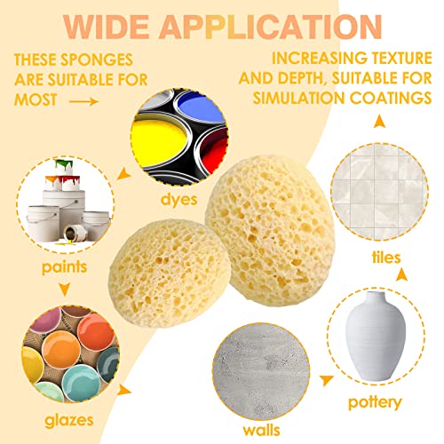 2 Pack Texture Sponge - Drywall Wall Patch & Ceiling Repair, Home Decor Sponge for DIY Painting, Popcorn Ceiling Texture, Sea Sponge Painting Sponges
