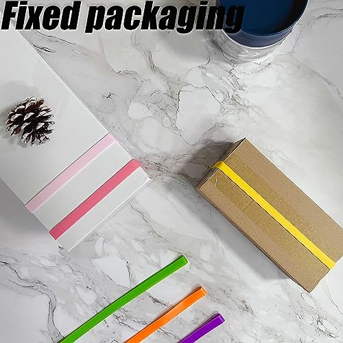 DoThisAllDay Silicone Rubber Bands - Large Thick Wide Stretchy Jumbo Assorted Colors, 12 Pack