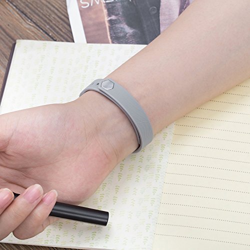 Replacement Silicone Bracelet Band for Flex 2 Watch - Large Gray