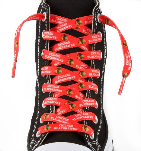 NHL Officially Licensed Laceup Shoe Laces - Chicago Blackhawks