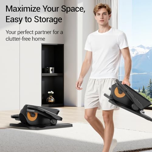 Under Desk Elliptical Machine - Quiet Seated Pedal Exerciser with Remote
