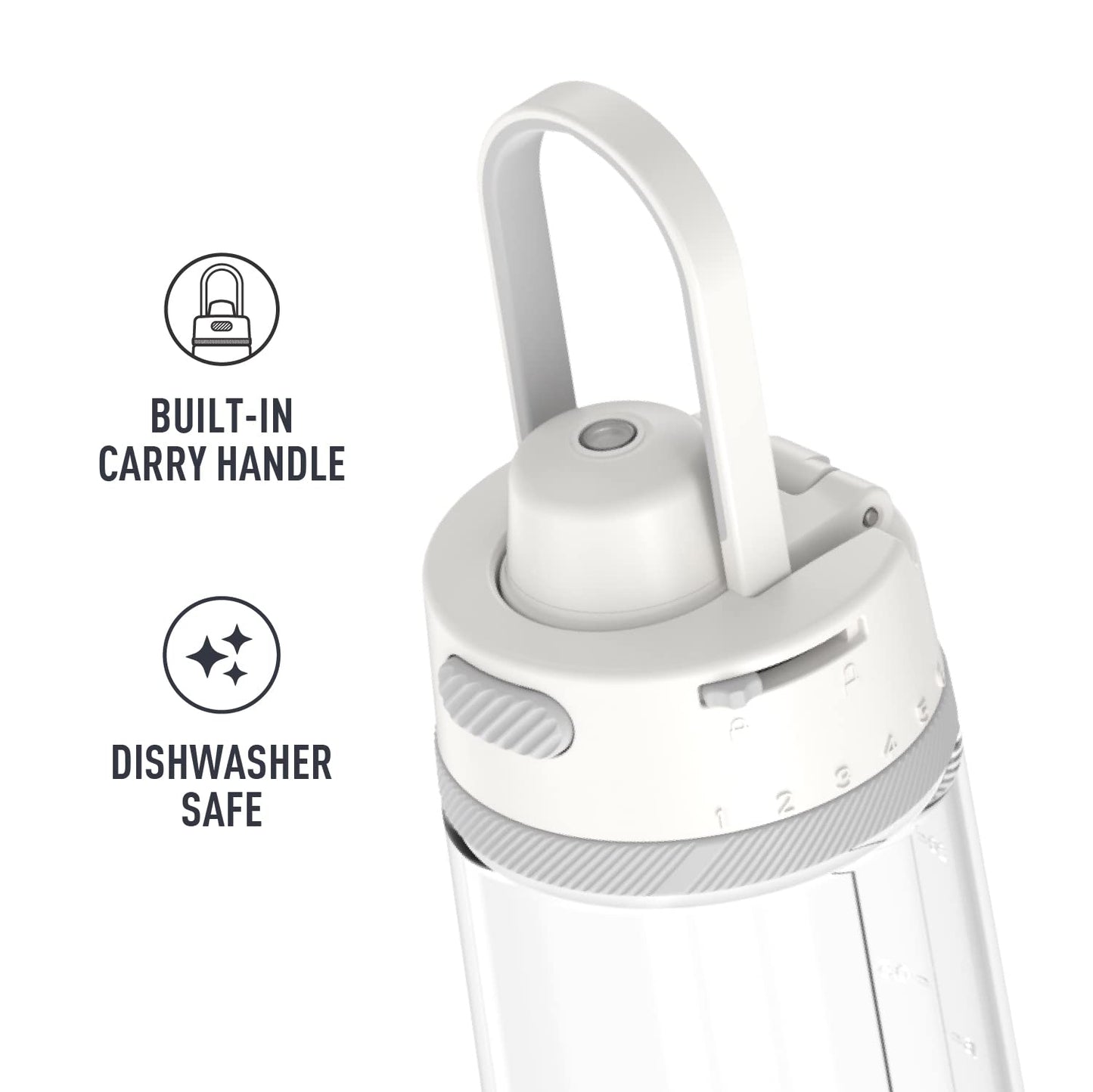 THERMOS, ALTA Series, Hydration Bottle with Spout 24 Ounce, Sleet White