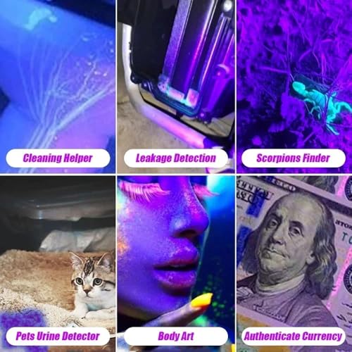 XLENTGEN 20W UV Light Flashlight 365nm, Black Light Ultraviolet Flashlights, for Resin Curing Fishing, Dry Glue, Fluorescent, Scorpion, Rockhounding, Pet Urine Detector