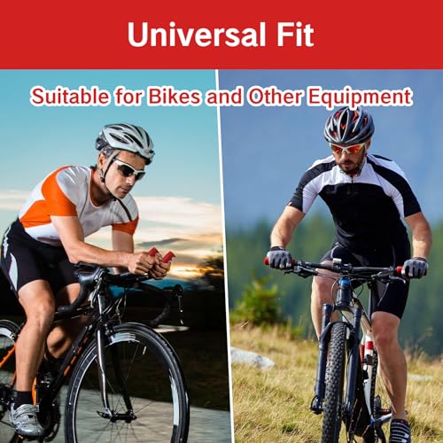 Red Bicycle Handlebar Grips - 3/4 Inch Non-Slip Pair